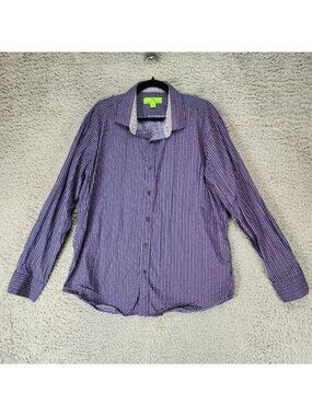 Bristol & Bull Shirt Mens XL Purple Long Sleeve Button Up